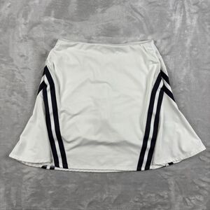 Nike Dri-FIT Skort Womens XS White Stripe Tennis Court Running Spring AV3666-133